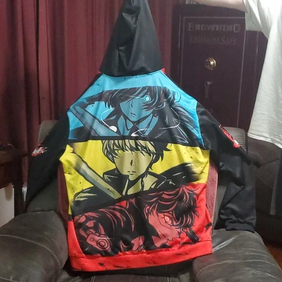 Persona Series Protagonist Character Zip-Up Hoodie 5XL Unisex Big & Tall - Picture 2 of 6